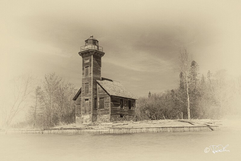 East Channel Lighthouse Grand Island Photography Print 3 Choices